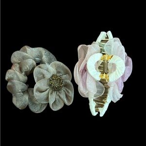 Floral Fabric Hair Accessories Set